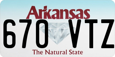 AR license plate 670VTZ