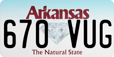 AR license plate 670VUG