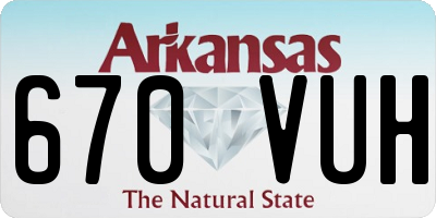 AR license plate 670VUH