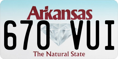 AR license plate 670VUI