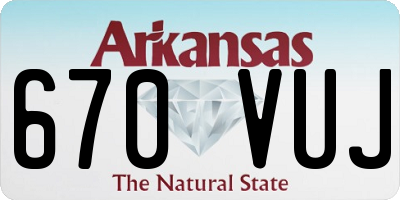 AR license plate 670VUJ