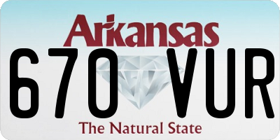 AR license plate 670VUR