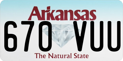 AR license plate 670VUU