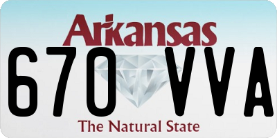 AR license plate 670VVA