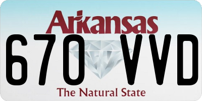 AR license plate 670VVD
