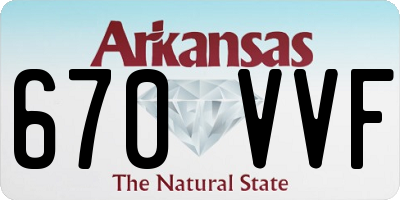 AR license plate 670VVF