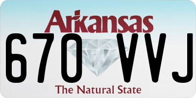 AR license plate 670VVJ