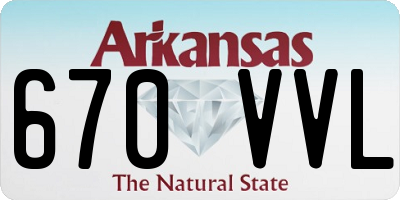 AR license plate 670VVL