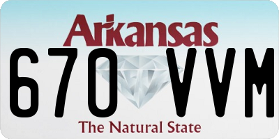AR license plate 670VVM