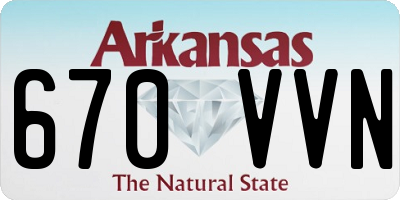 AR license plate 670VVN