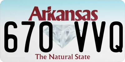 AR license plate 670VVQ