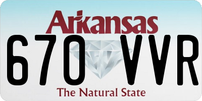 AR license plate 670VVR