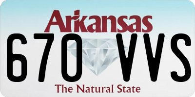 AR license plate 670VVS