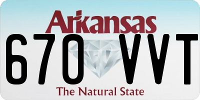 AR license plate 670VVT