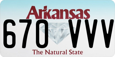 AR license plate 670VVV