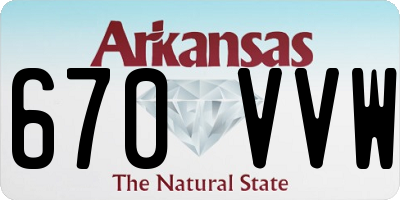 AR license plate 670VVW