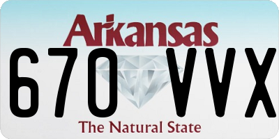 AR license plate 670VVX