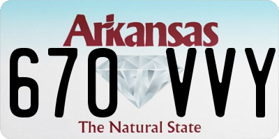 AR license plate 670VVY