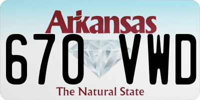 AR license plate 670VWD