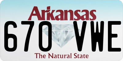 AR license plate 670VWE