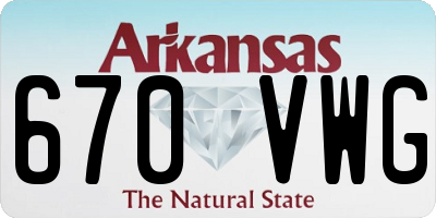 AR license plate 670VWG