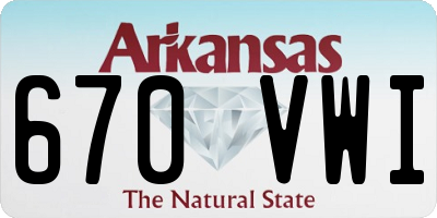 AR license plate 670VWI