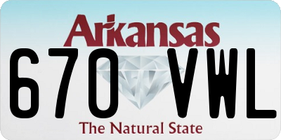 AR license plate 670VWL