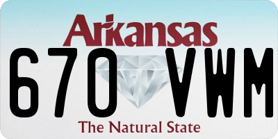 AR license plate 670VWM