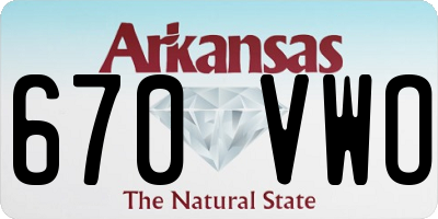 AR license plate 670VWO