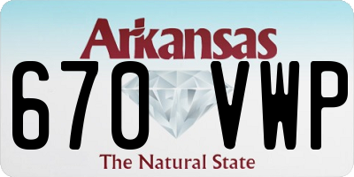 AR license plate 670VWP