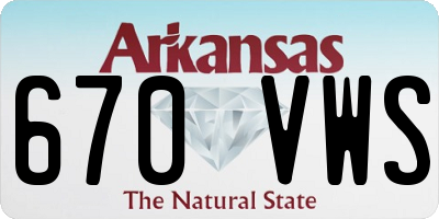 AR license plate 670VWS