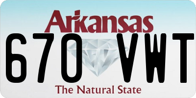 AR license plate 670VWT