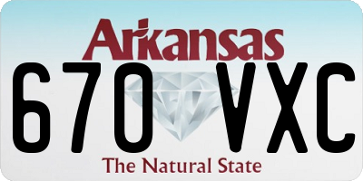 AR license plate 670VXC