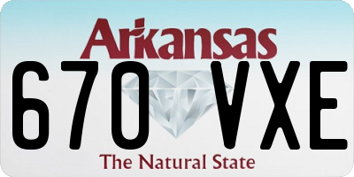 AR license plate 670VXE