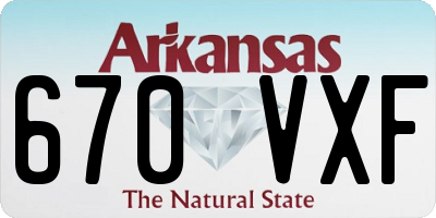 AR license plate 670VXF