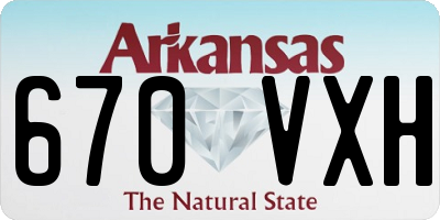 AR license plate 670VXH