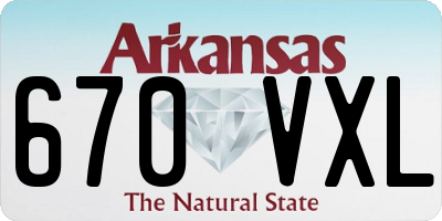 AR license plate 670VXL