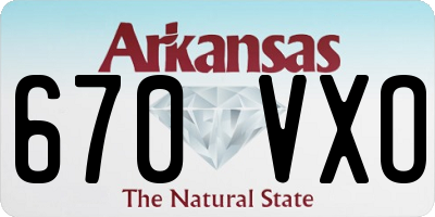 AR license plate 670VXO