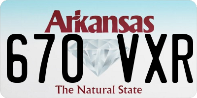 AR license plate 670VXR
