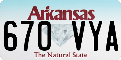 AR license plate 670VYA