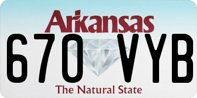 AR license plate 670VYB