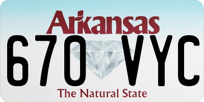 AR license plate 670VYC