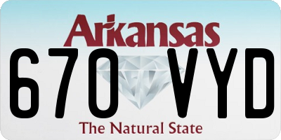 AR license plate 670VYD
