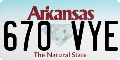 AR license plate 670VYE