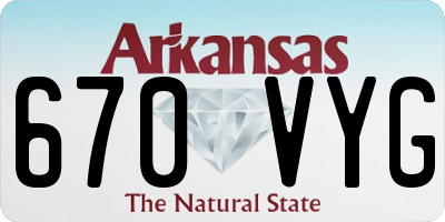 AR license plate 670VYG