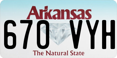 AR license plate 670VYH