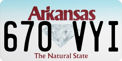 AR license plate 670VYI