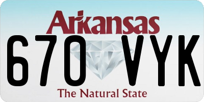AR license plate 670VYK