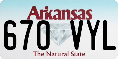 AR license plate 670VYL