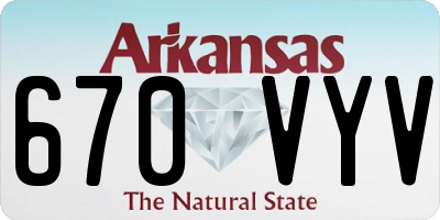 AR license plate 670VYV